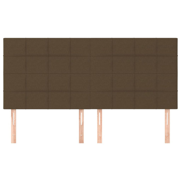 sengegavl mørkebrun 200x5x118/128 cm stof