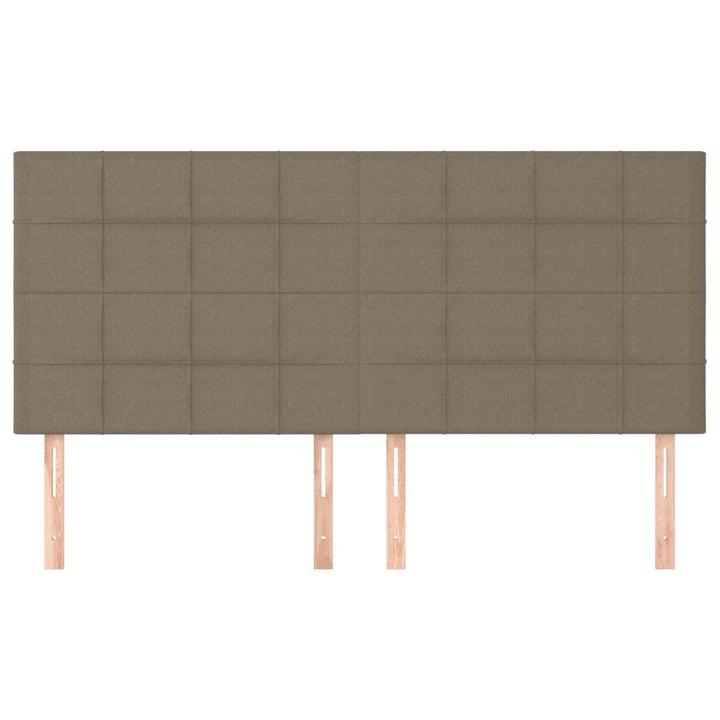 sengegavl taupe 200x5x118/128 cm stof
