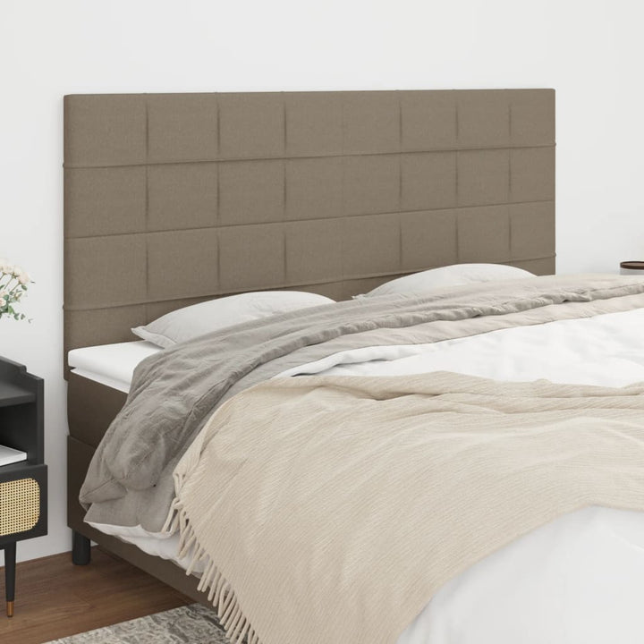 sengegavl taupe 200x5x118/128 cm stof