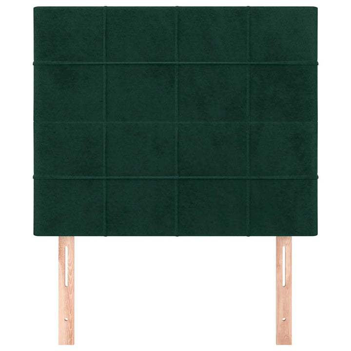 sengegavl mørkegrøn 80x5x118/128 cm fløjl