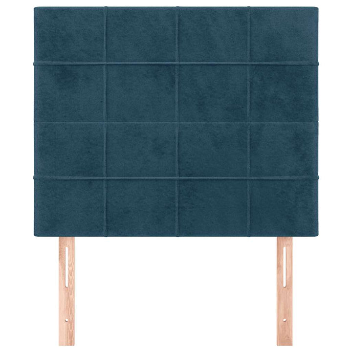 sengegavl mørkeblå 80x5x118/128 cm fløjl