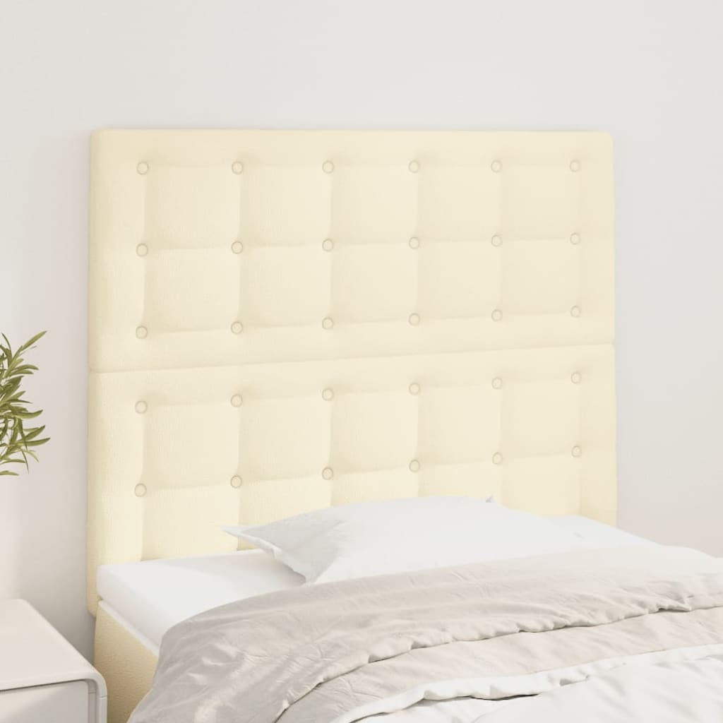 sengegavl creme 100x5x118/128 cm kunstlæder
