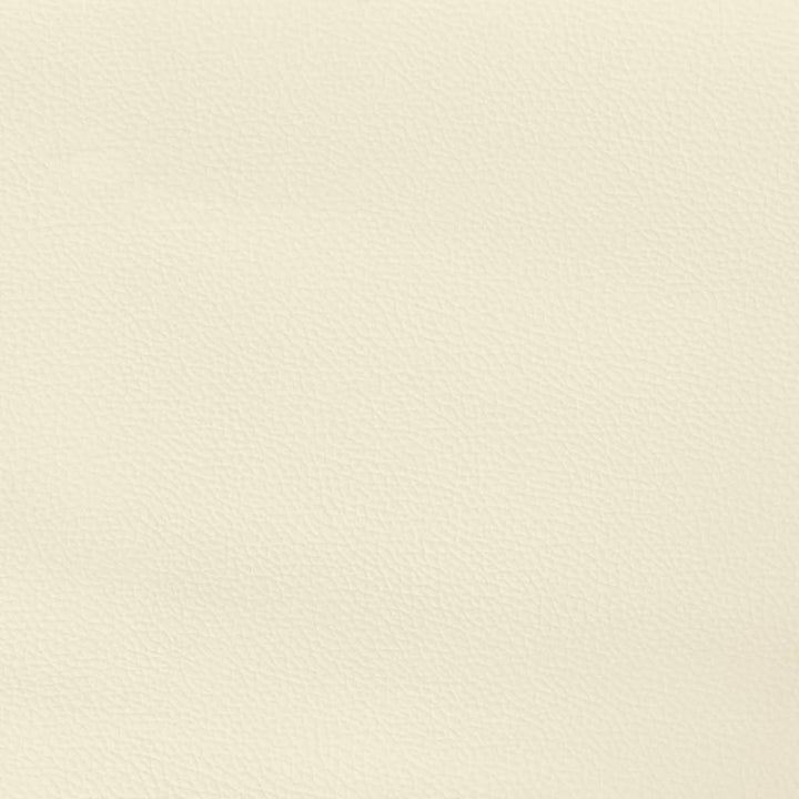 sengegavl cremefarvet 144x5x118/128 cm kunstlæder