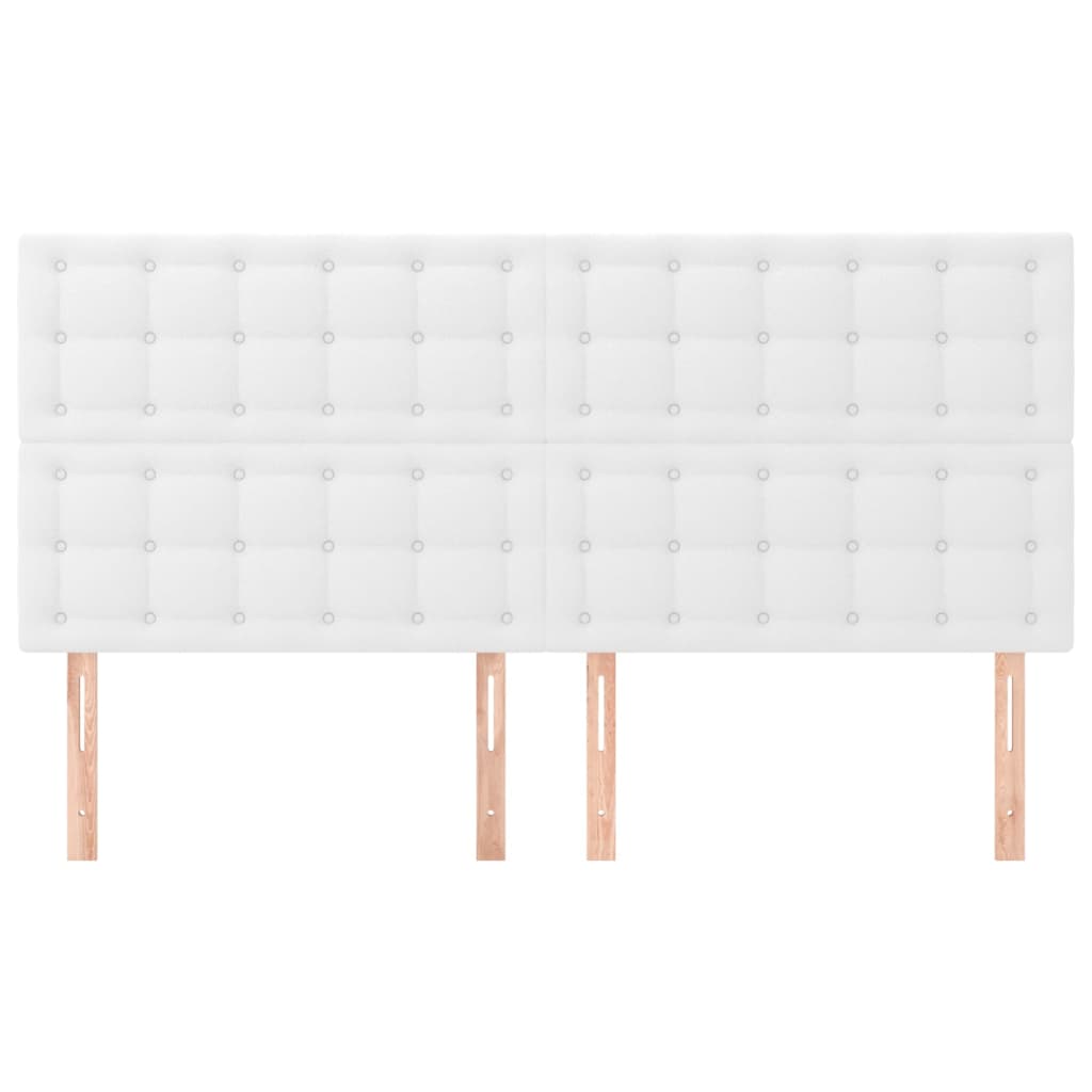 sengegavl hvid 180x5x118/128 cm kunstlæder