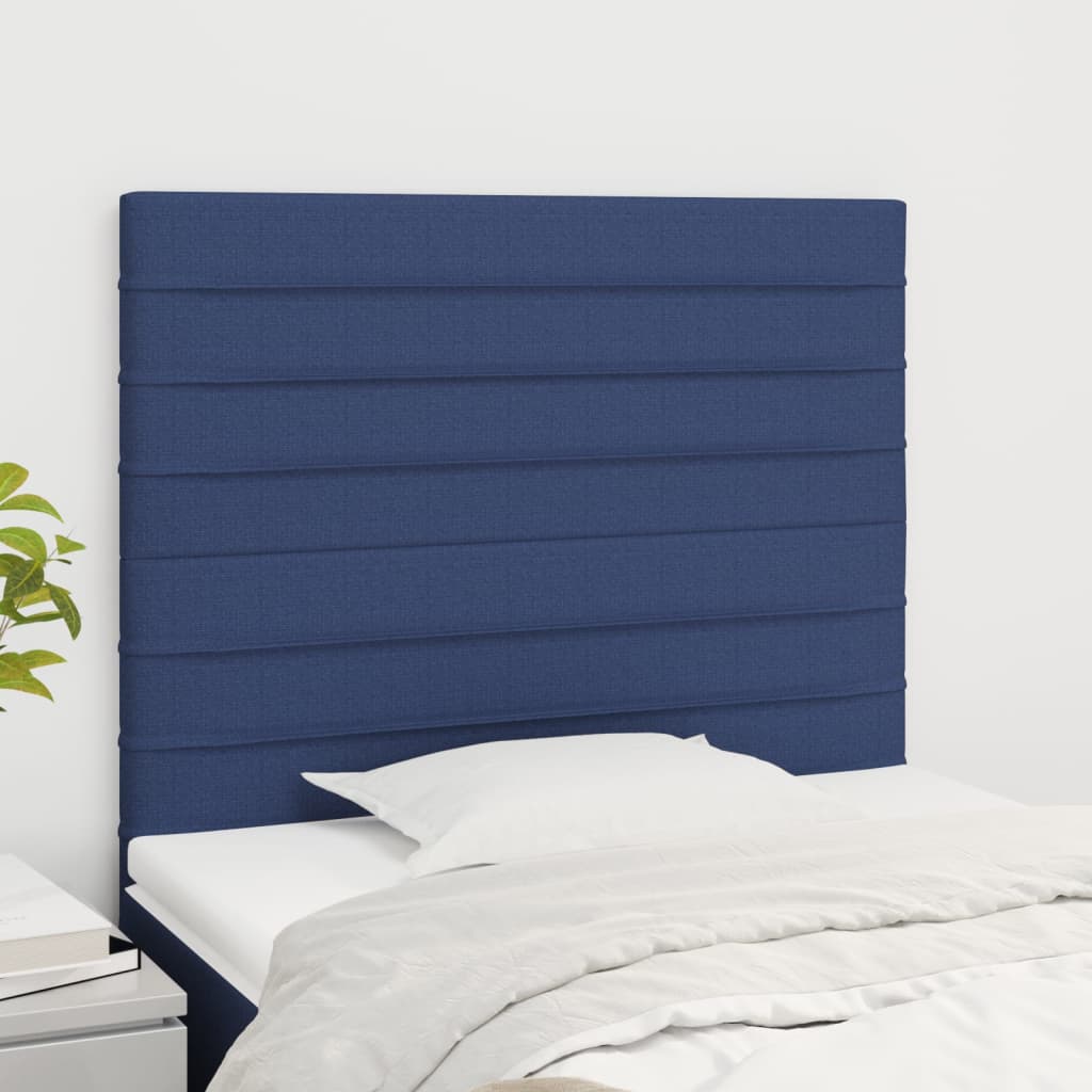 sengegavl blå 80x5x118/128 cm stof