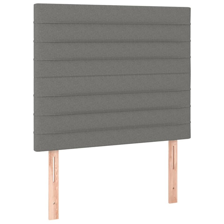 sengegavl mørkegrå 90x5x118/128 cm stof