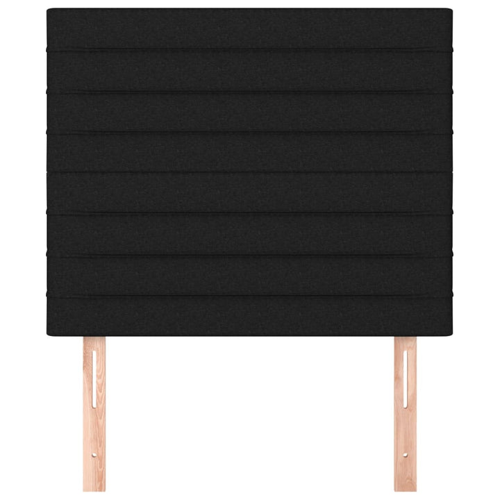 sengegavl sort 90x5x118/128 cm stof