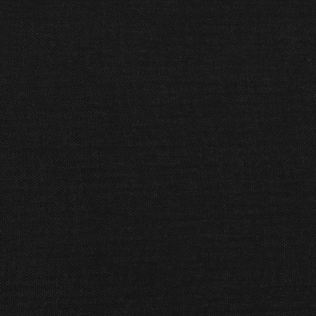 sengegavl sort 100x5x118/128 cm stof
