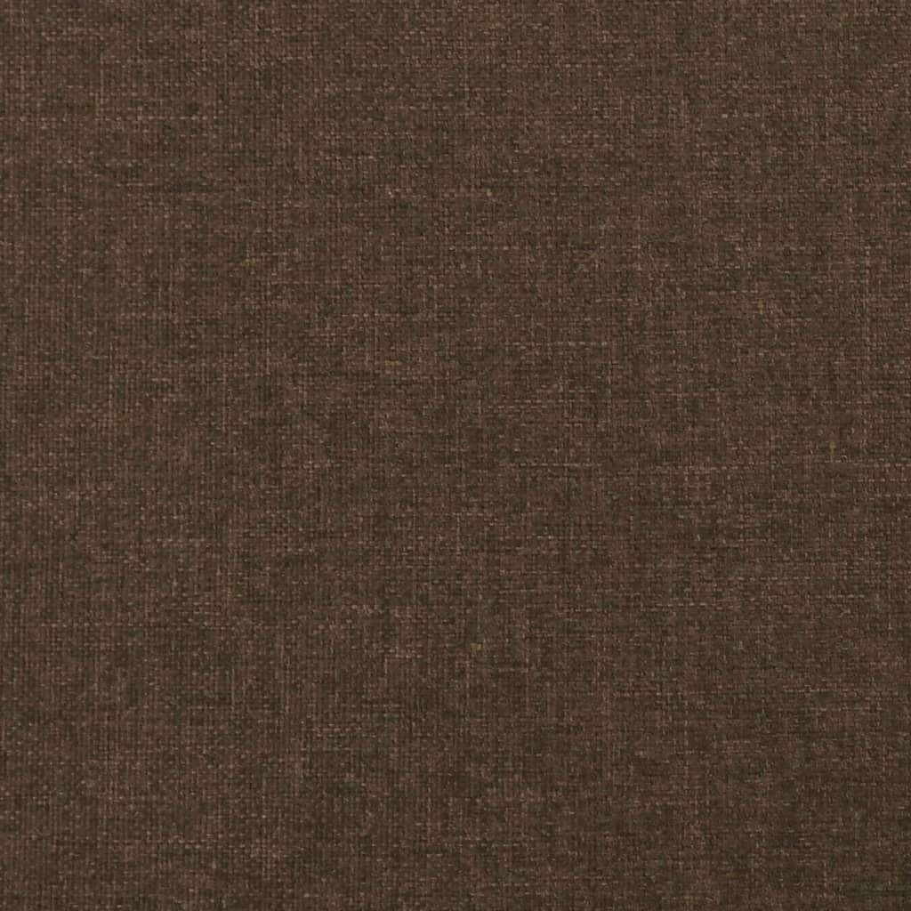 sengegavl mørkebrun 100x5x118/128 cm stof