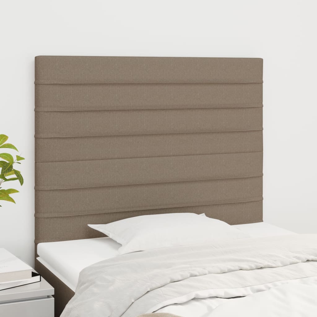 sengegavl taupe 100x5x118/128 cm stof