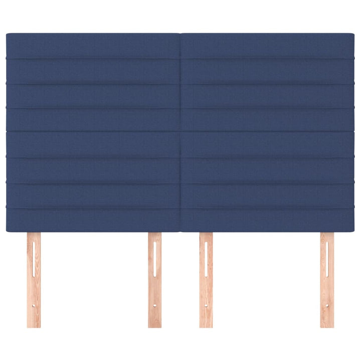sengegavl blå 144x5x118/128 cm stof