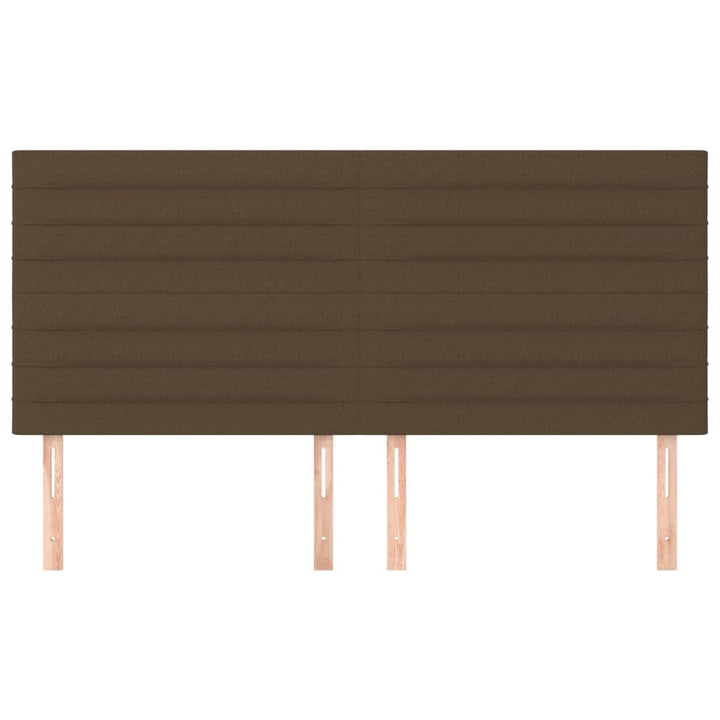 sengegavl mørkebrun 180x5x118/128 cm stof