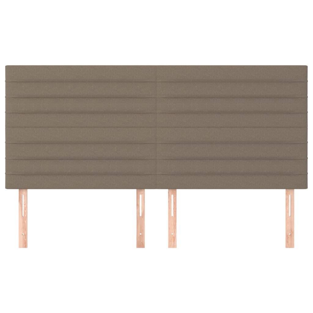 sengegavl taupe 200x5x118/128 cm stof
