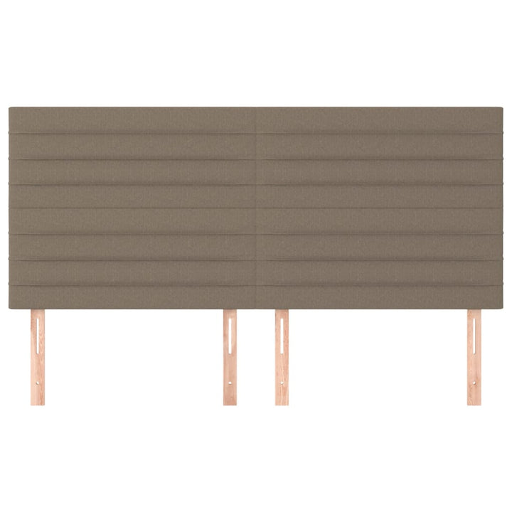 sengegavl taupe 200x5x118/128 cm stof