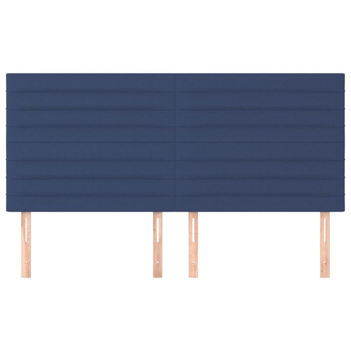 sengegavl blå 200x5x118/128 cm stof