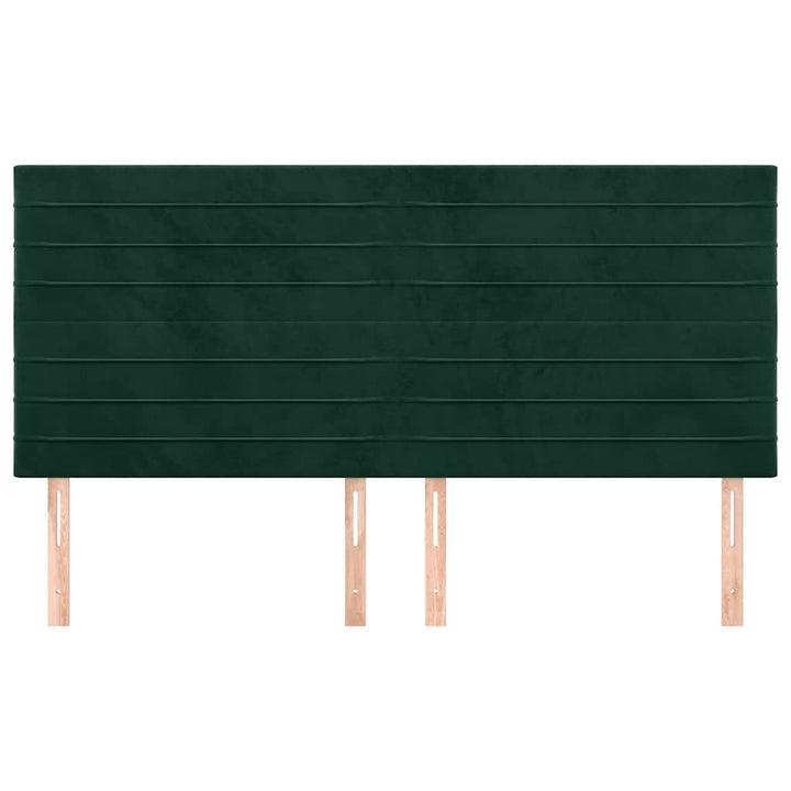 sengegavl mørkegrøn 180x5x118/128 cm fløjl