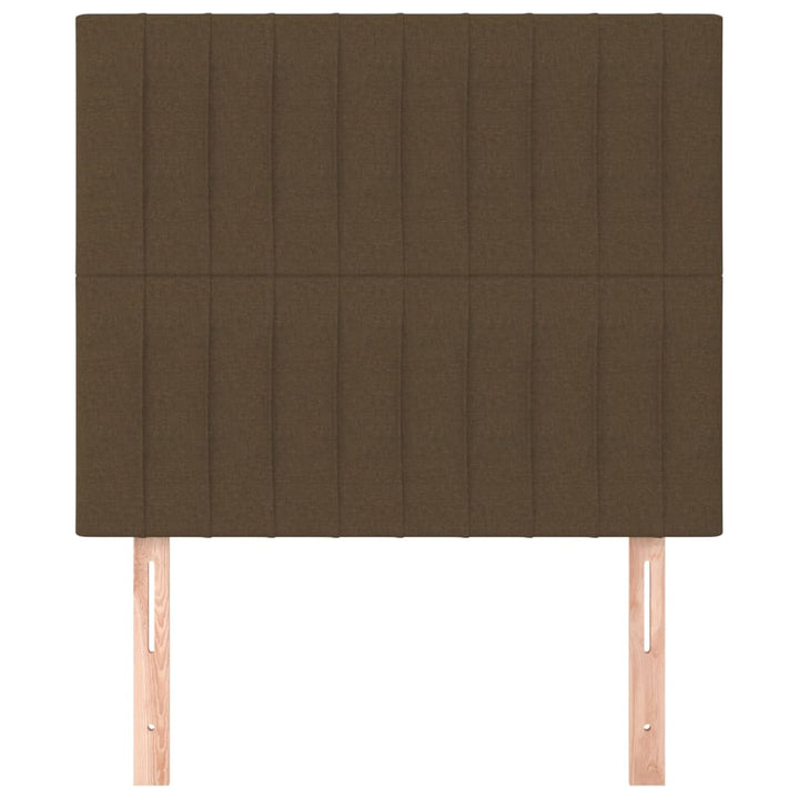 sengegavl mørkebrun 80x5x118/128 cm stof