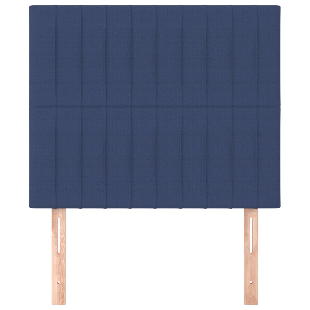 sengegavl blå 80x5x118/128 cm stof