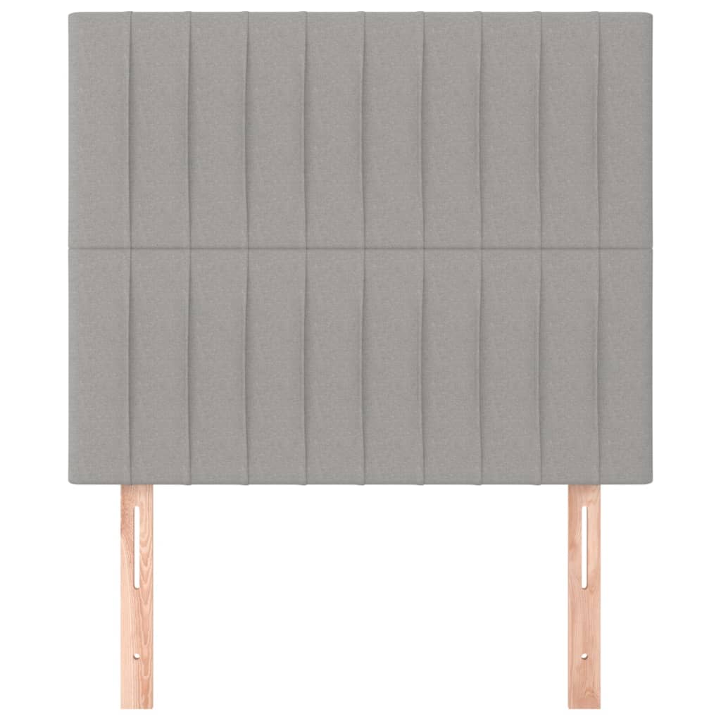 sengegavl lysegrå 90x5x118/128 cm stof