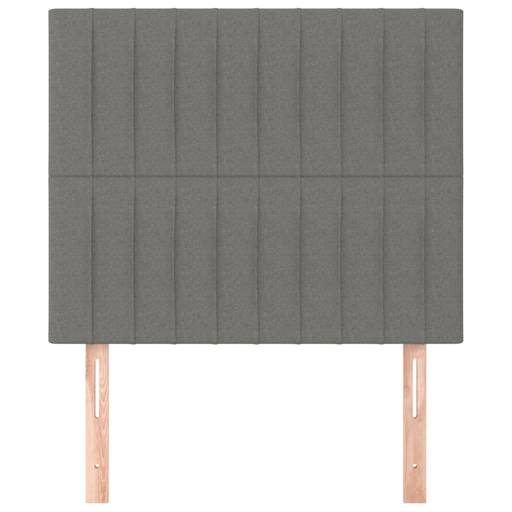 sengegavl mørkegrå 90x5x118/128 cm stof