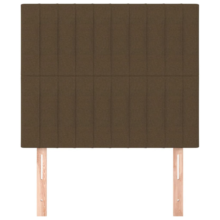 sengegavl mørkebrun 90x5x118/128 cm stof