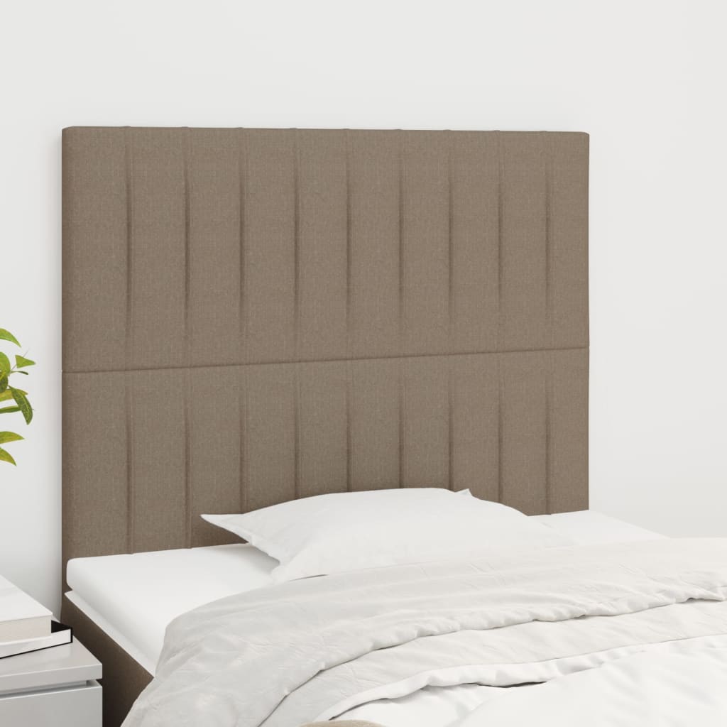 sengegavl Taupe 90x5x118/128 cm Stof