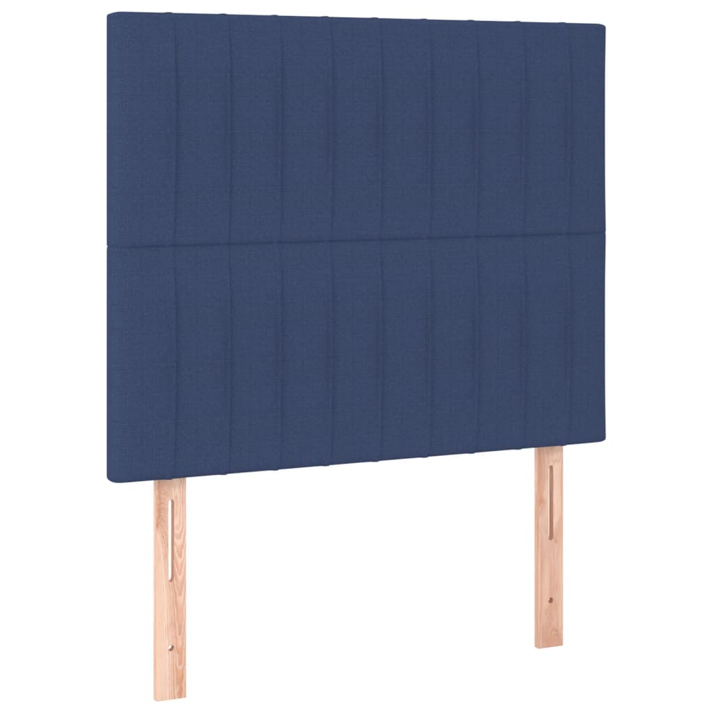 sengegavl blå 90x5x118/128 cm stof