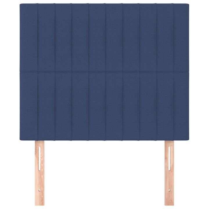 sengegavl blå 90x5x118/128 cm stof