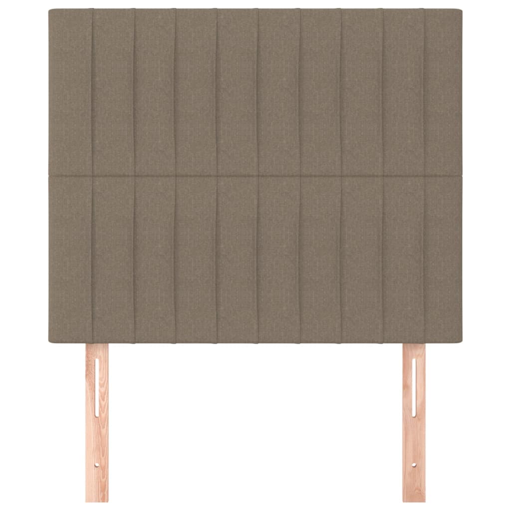 sengegavl taupe 100x5x118/128 cm stof
