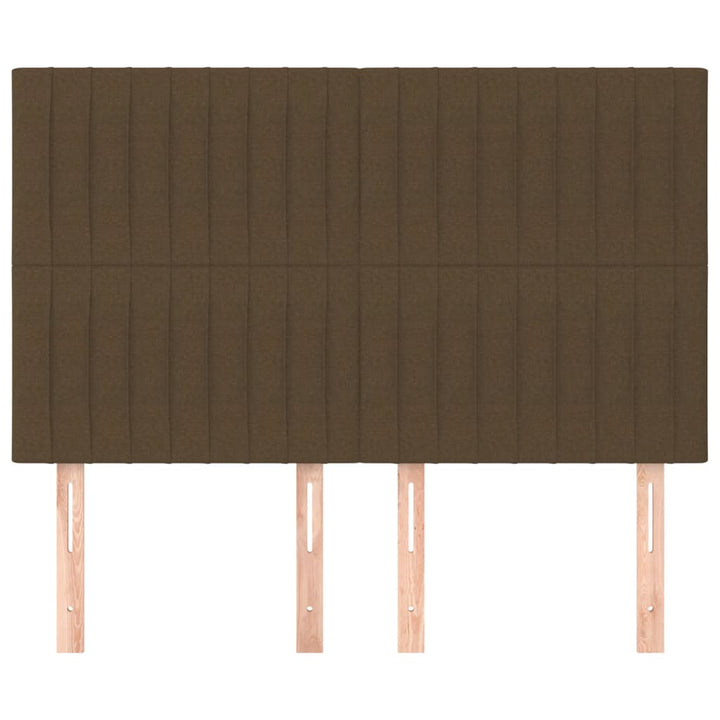 sengegavl mørkebrun 144x5x118/128 cm stof