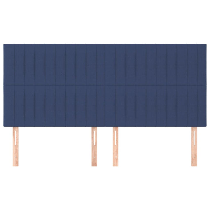 sengegavl blå 160x5x118/128 cm stof