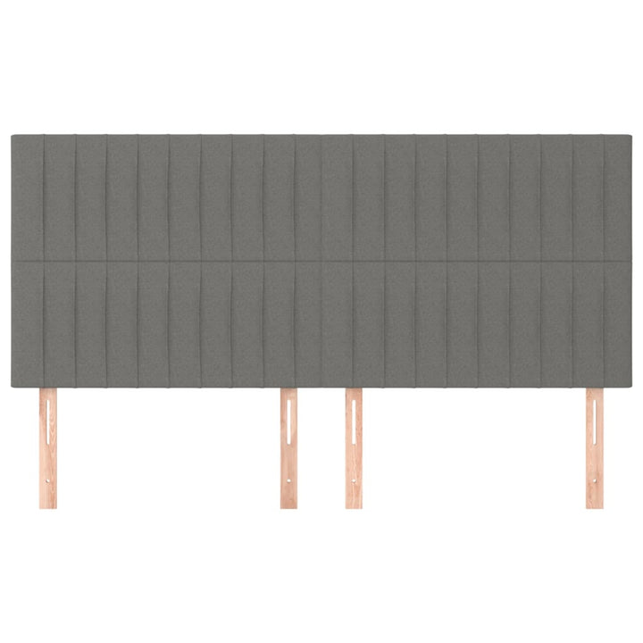 sengegavl mørkegrå 180x5x118/128 cm stof