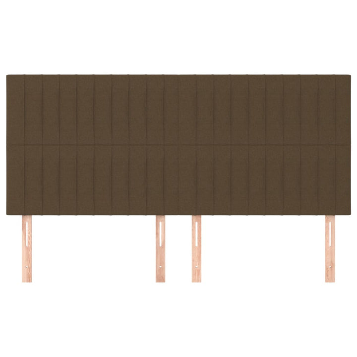 sengegavl mørkebrun 180x5x118/128 cm stof