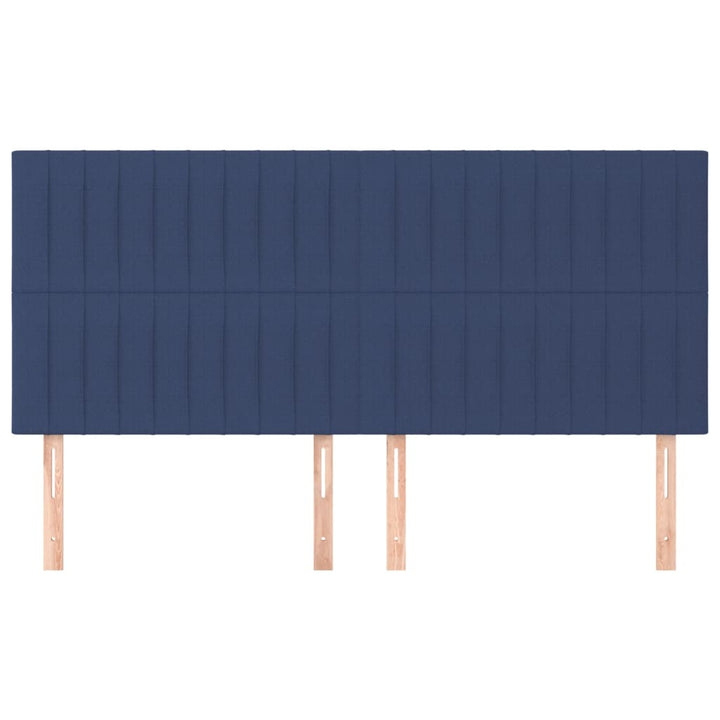 sengegavl blå 180x5x118/128 cm stof