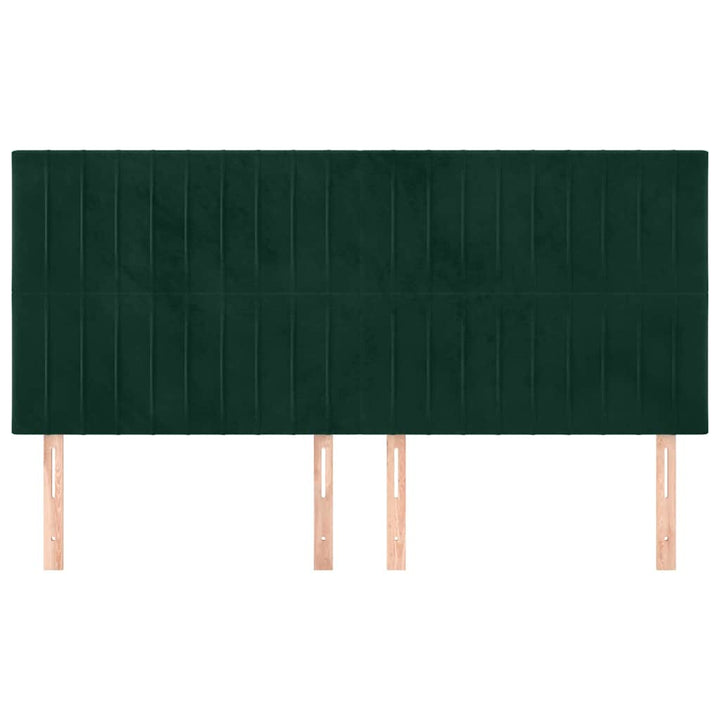 sengegavl mørkegrøn 180x5x118/128 cm fløjl