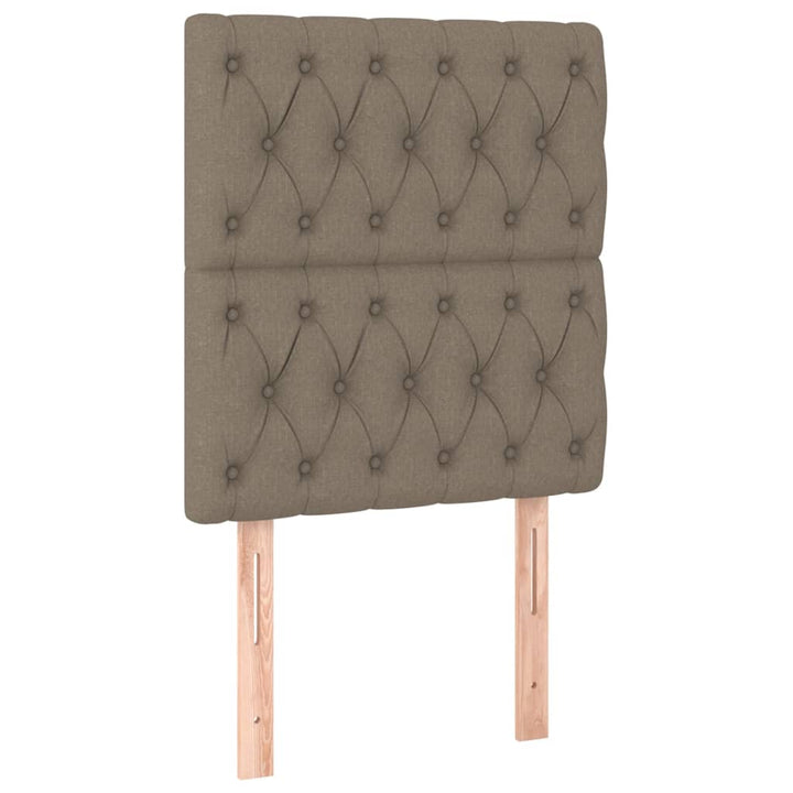 sengegavl taupe 80x7x118/128 cm stof