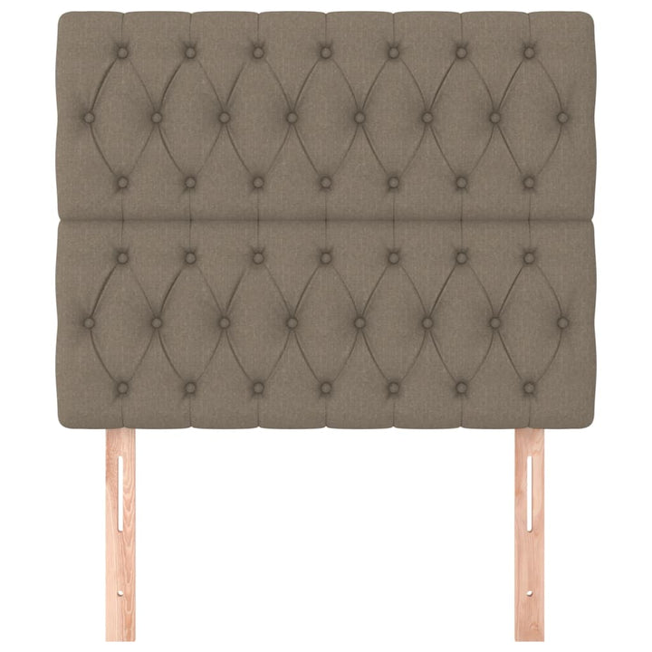 sengegavl Taupe 90x7x118/128 cm Stof