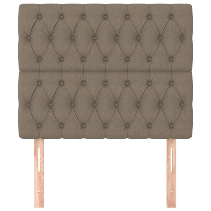 sengegavl taupe 100x7x118/128 cm stof