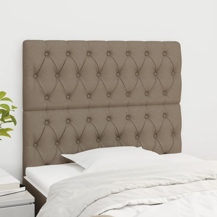 sengegavl taupe 100x7x118/128 cm stof