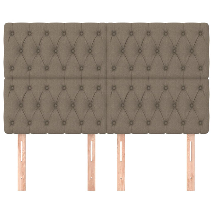 sengegavl taupe 144x7x118/128 cm stof
