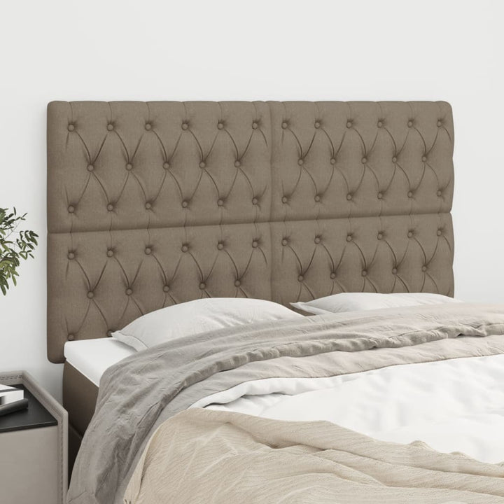 sengegavl taupe 144x7x118/128 cm stof