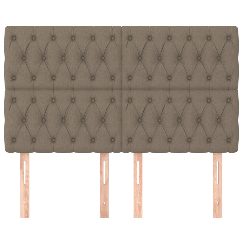 sengegavl taupe 160x7x118/128 cm stof
