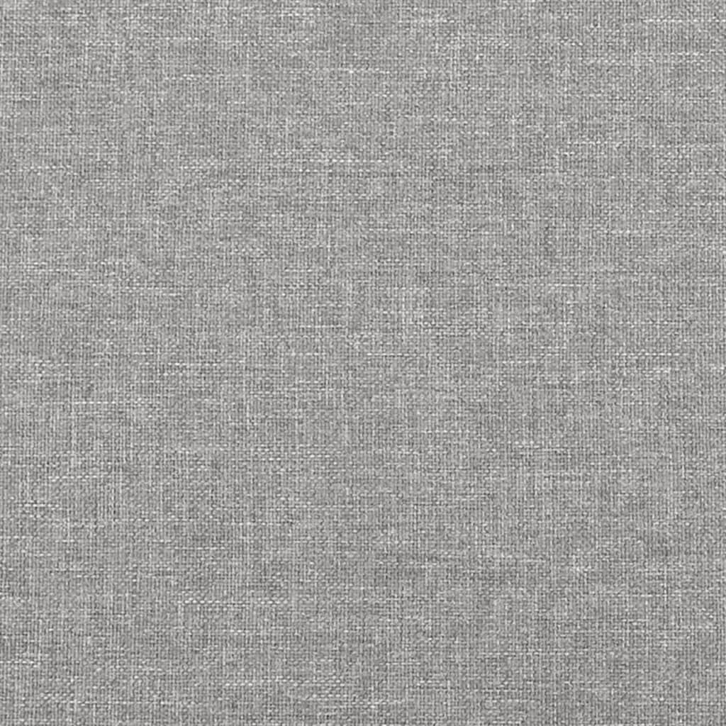 sengegavl lysegrå 180x7x118/128 cm stof