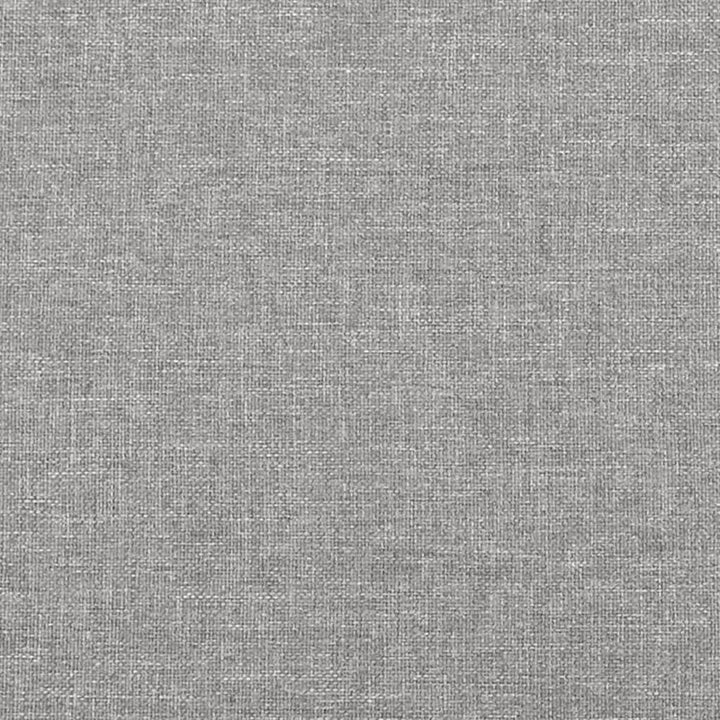 sengegavl lysegrå 180x7x118/128 cm stof