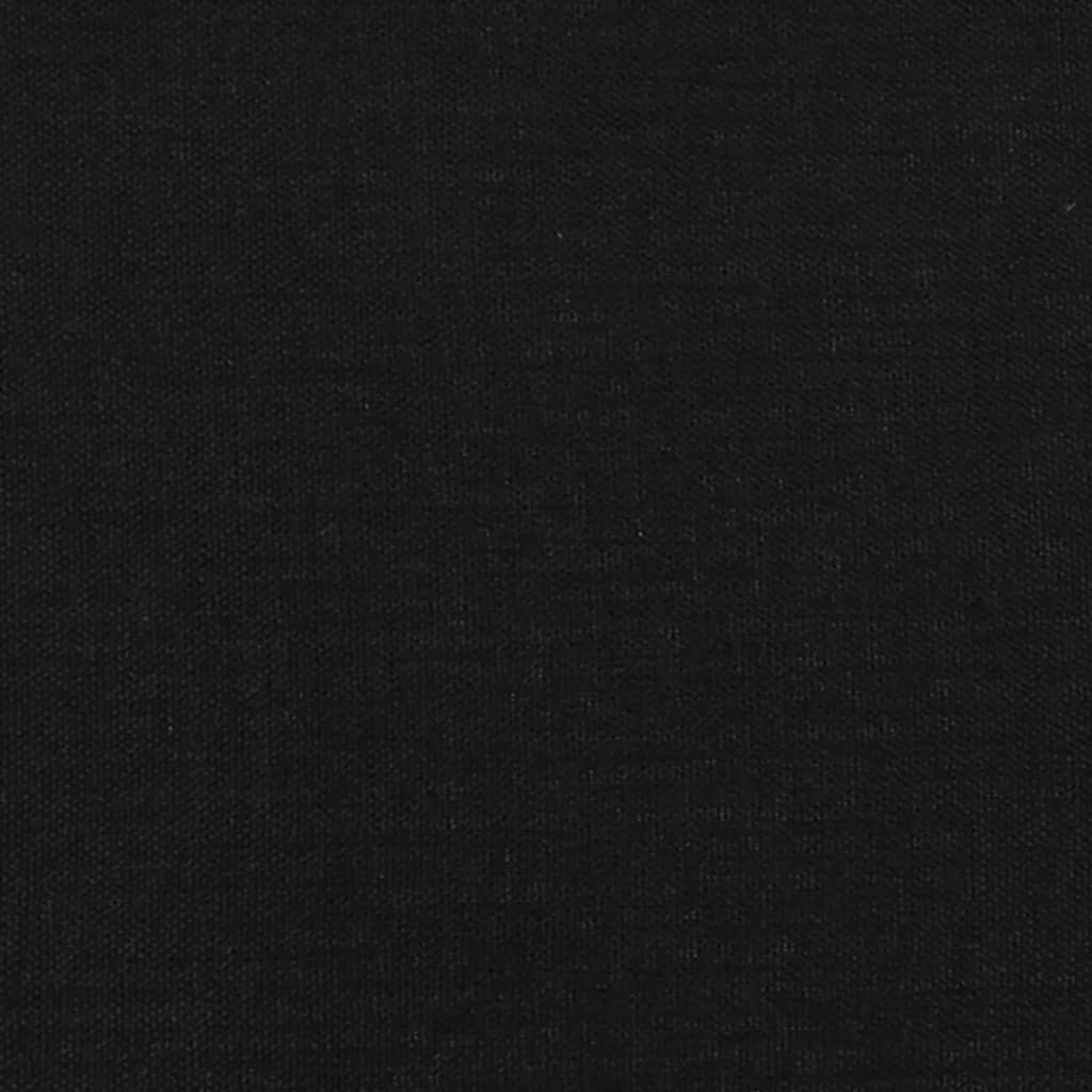 sengegavl sort 180x7x118/128 cm stof