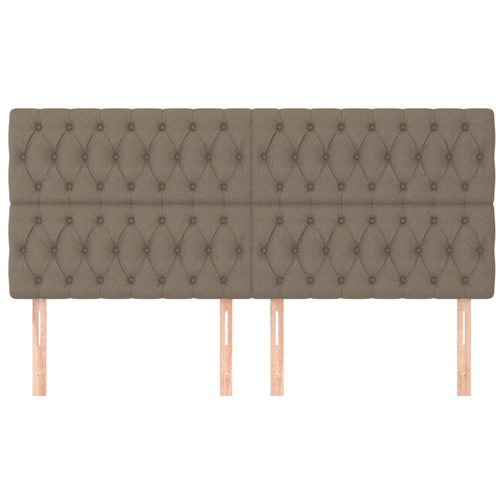sengegavl taupe 200x7x118/128 cm stof