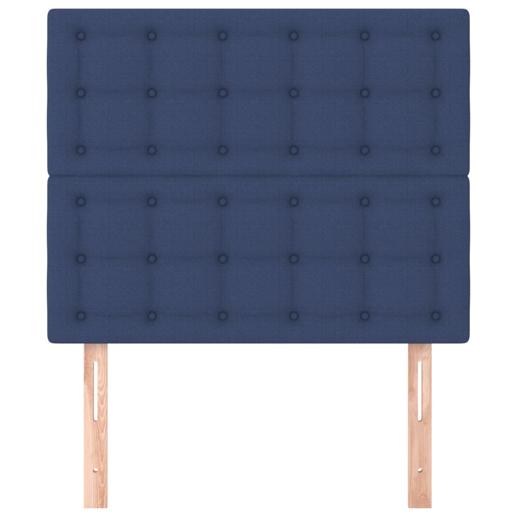 sengegavl blå 80x5x118/128 cm stof