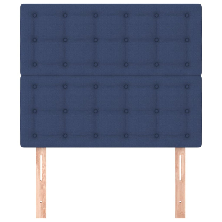 sengegavl blå 80x5x118/128 cm stof