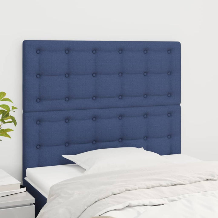 sengegavl blå 90x5x118/128 cm stof