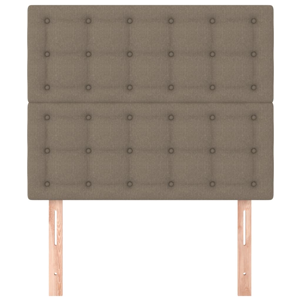 sengegavl taupe 100x5x118/128 cm stof